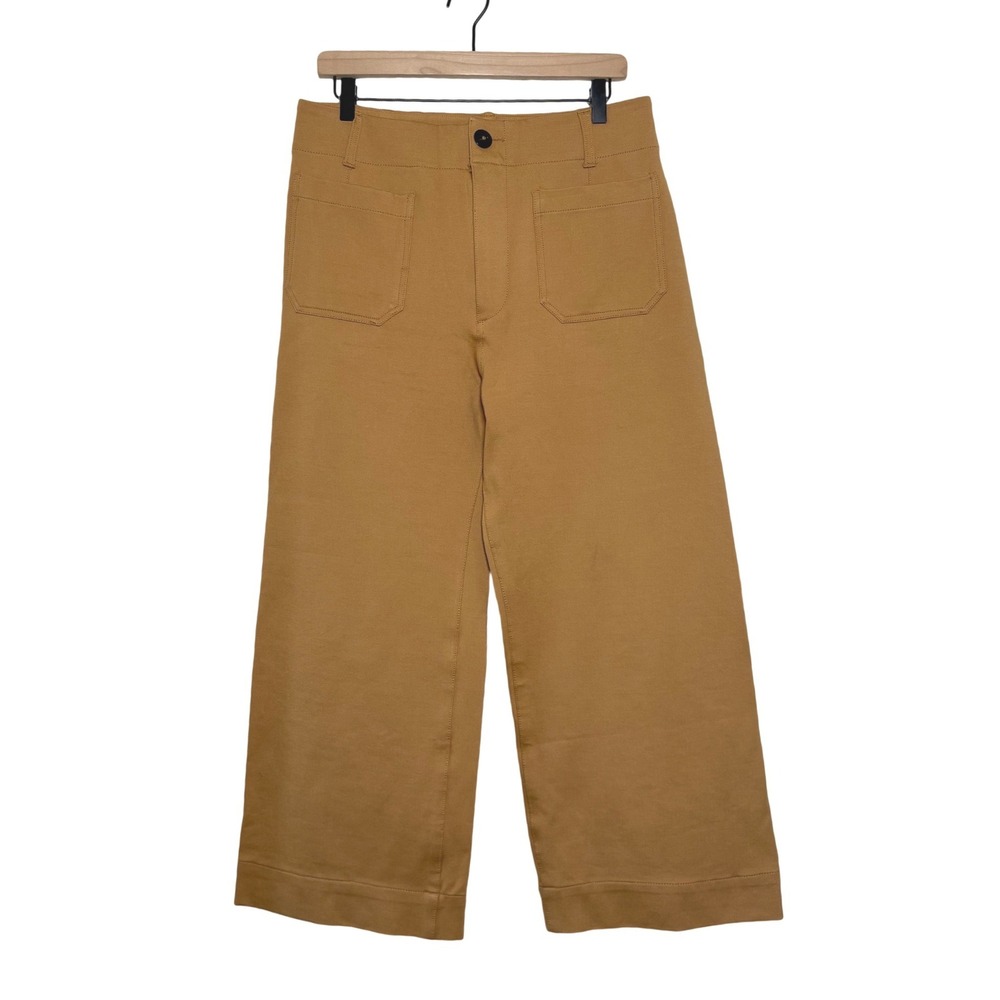 Anthropologie Maeve The Colette Wide Leg High Rise Stretch Cropped Pants 31